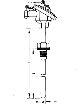 WZP-230固定螺紋防水接線盒熱電阻安裝圖片