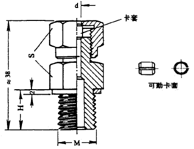 化工用熱電偶、熱電阻可動卡套螺紋圖片尺寸 化工用熱電偶、熱電阻可動卡套螺紋圖片尺寸