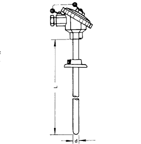 WZP-331-F活動法蘭燒結(jié)四氟耐腐熱電阻安裝圖片